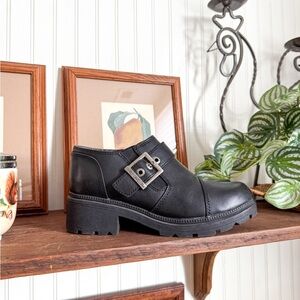 Vintage y2k Harley Davidson Black Leather Women's Shoes